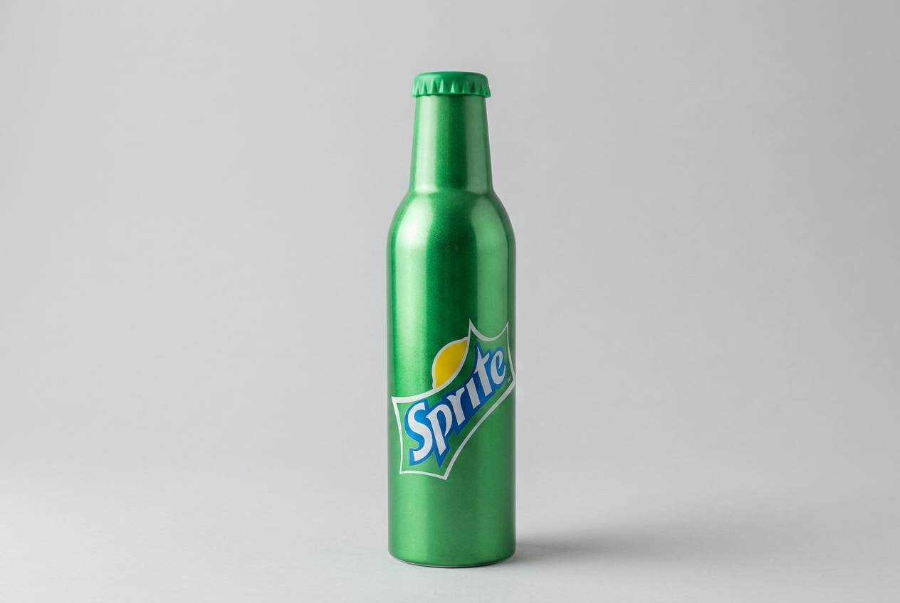 Sprite green aluminium bottle