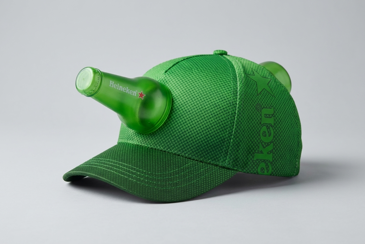 Heineken cap with bottle holders