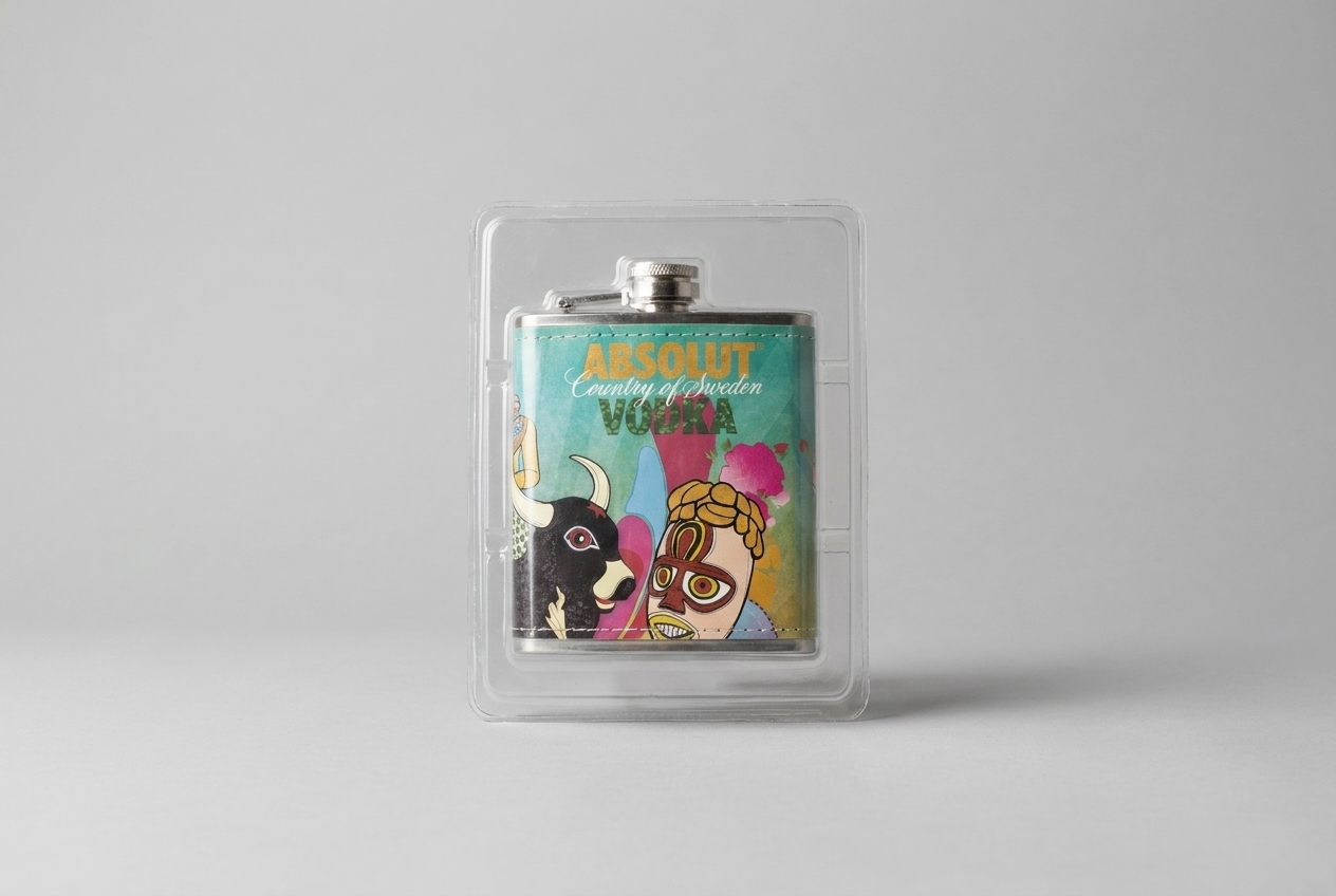 Absolut Vodka hip flask