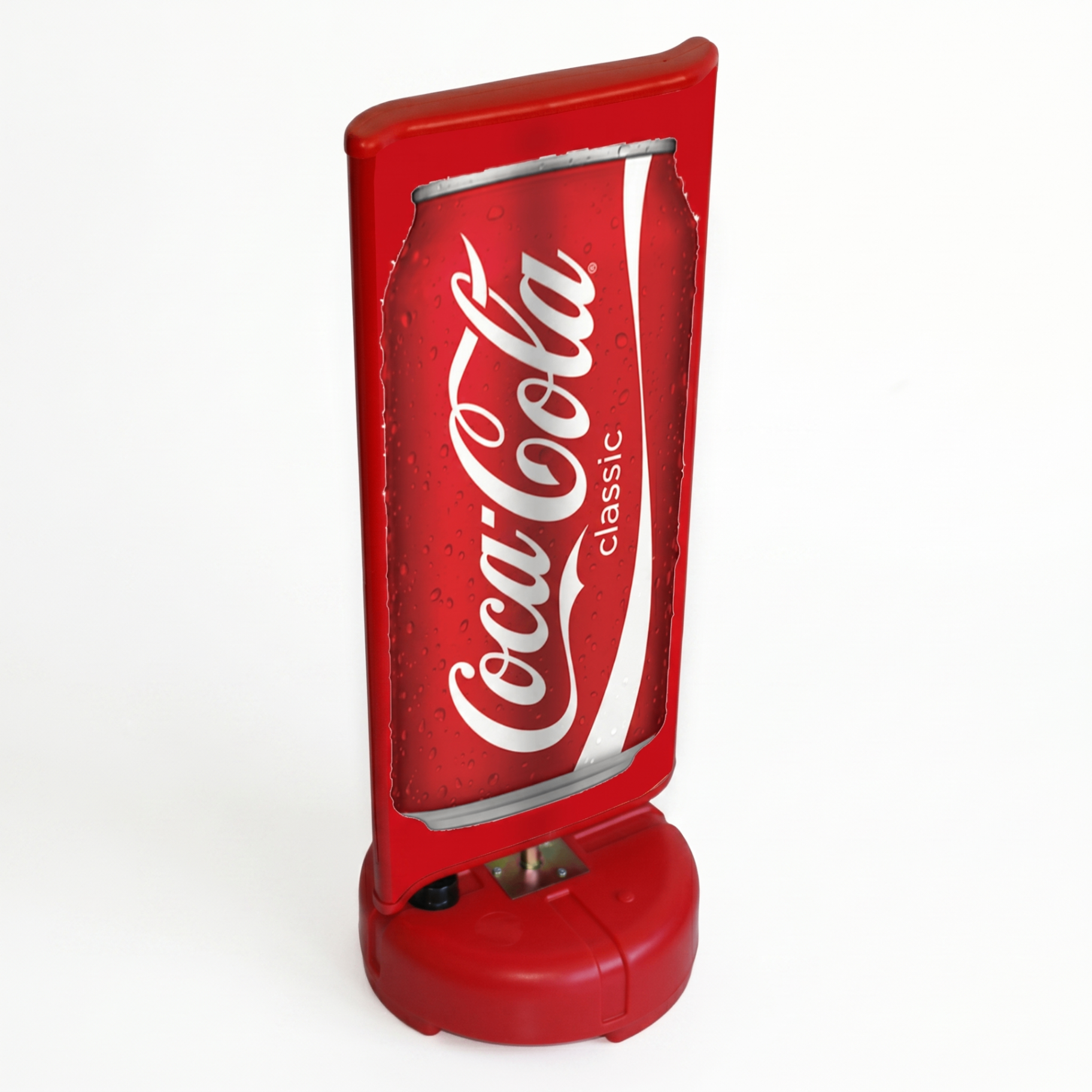 Coca-Cola pavement spinner sign