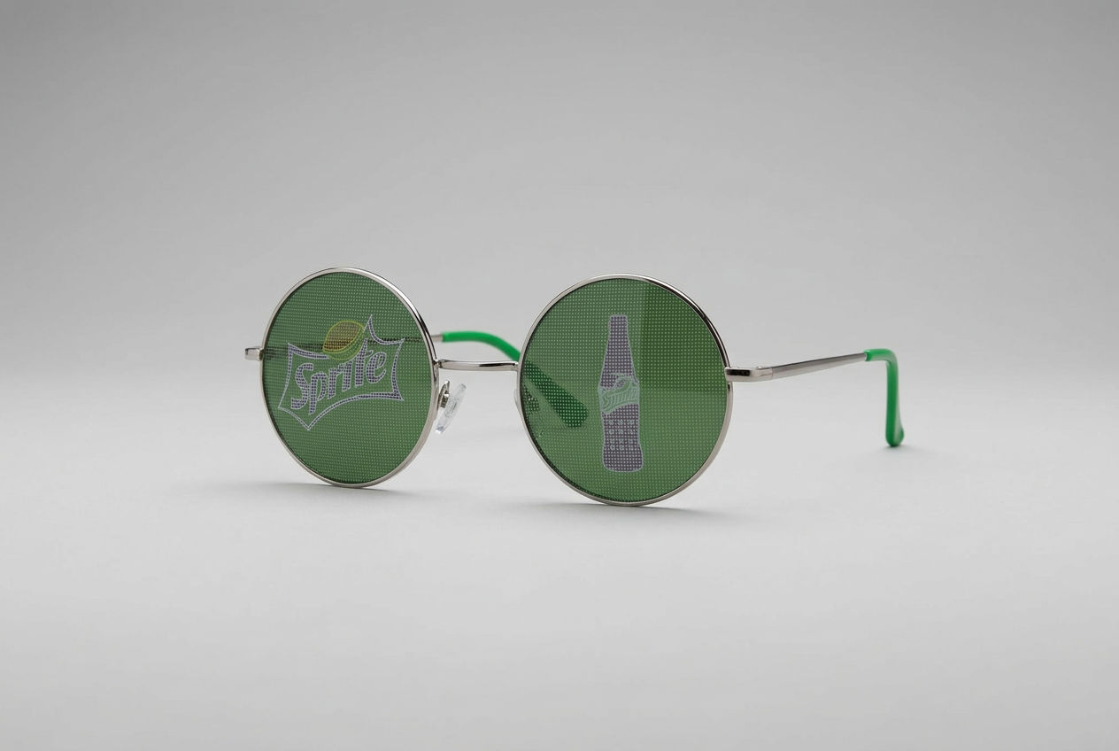 Sprite branded round sunglasses