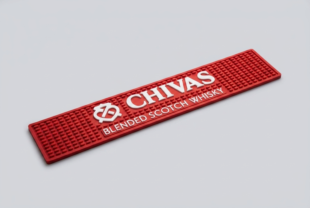 Chivas Regal red bar mat