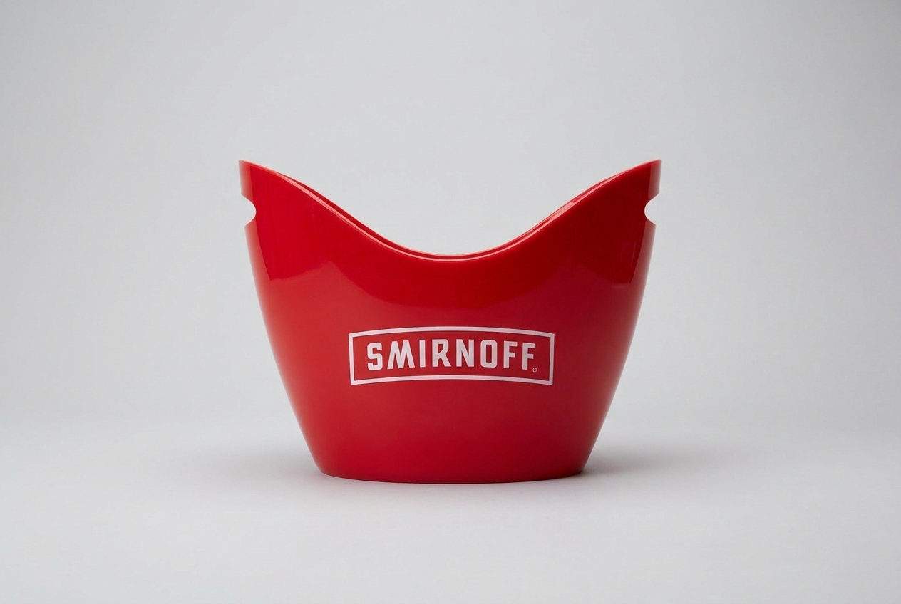 Smirnoff red scoop ice bucket