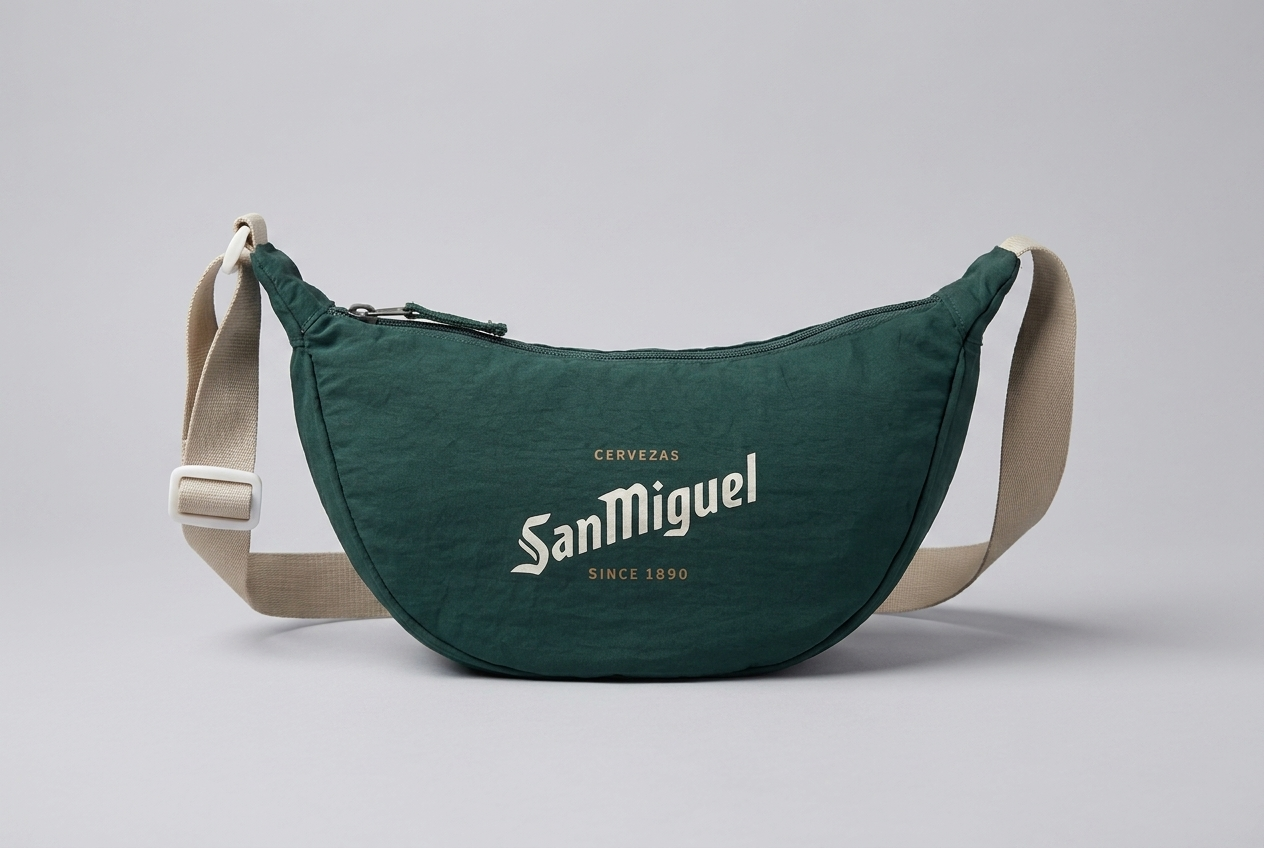 San Miguel green sling bag