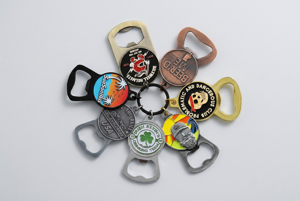 Branded bottle openers collection