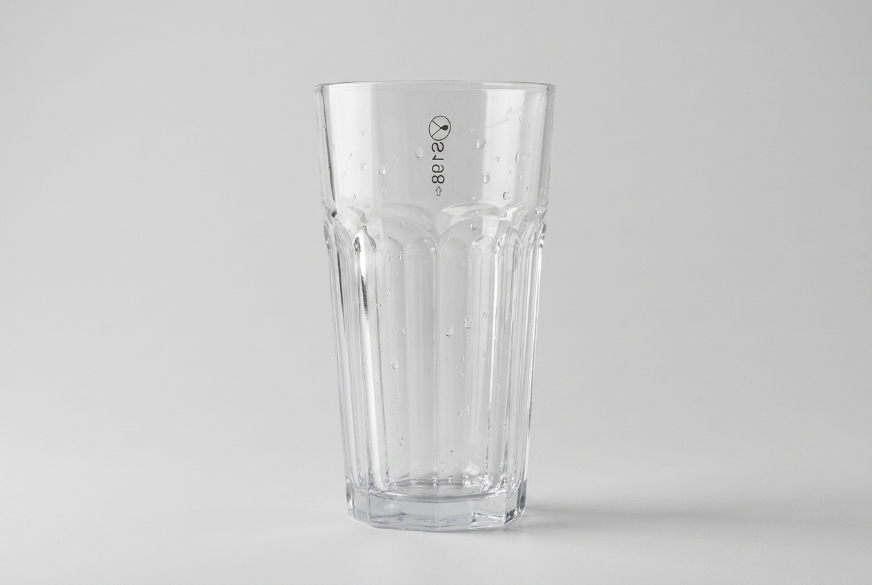 Clear glass tumbler