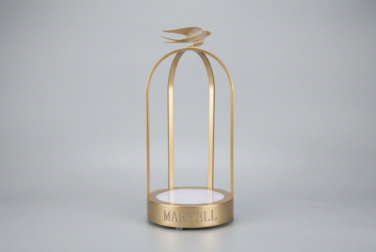 Martell gold lantern display