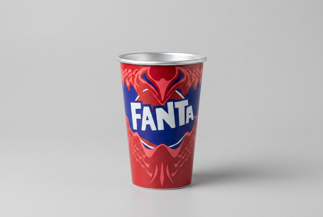 Fanta branded steel cup