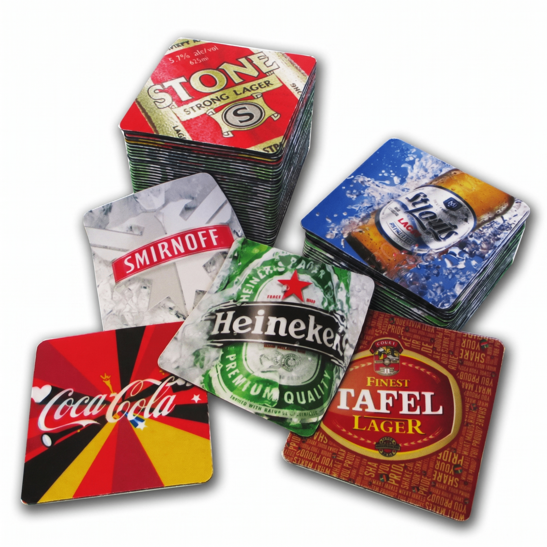 Branded coasters collection