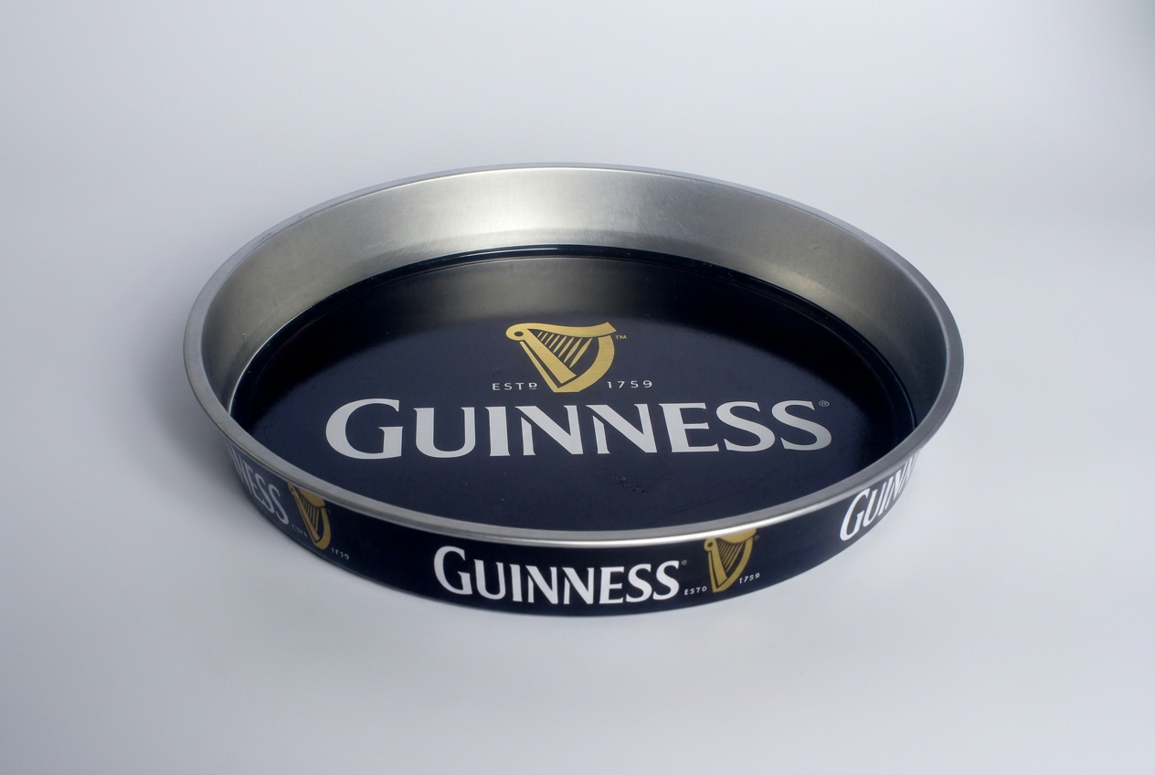Guinness round serving tray