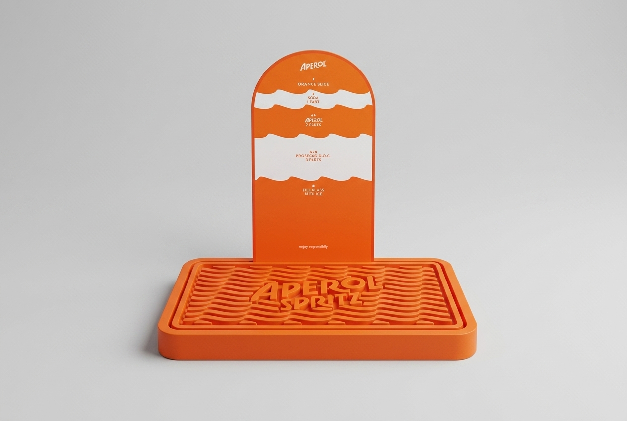 Aperol Spritz drip tray display