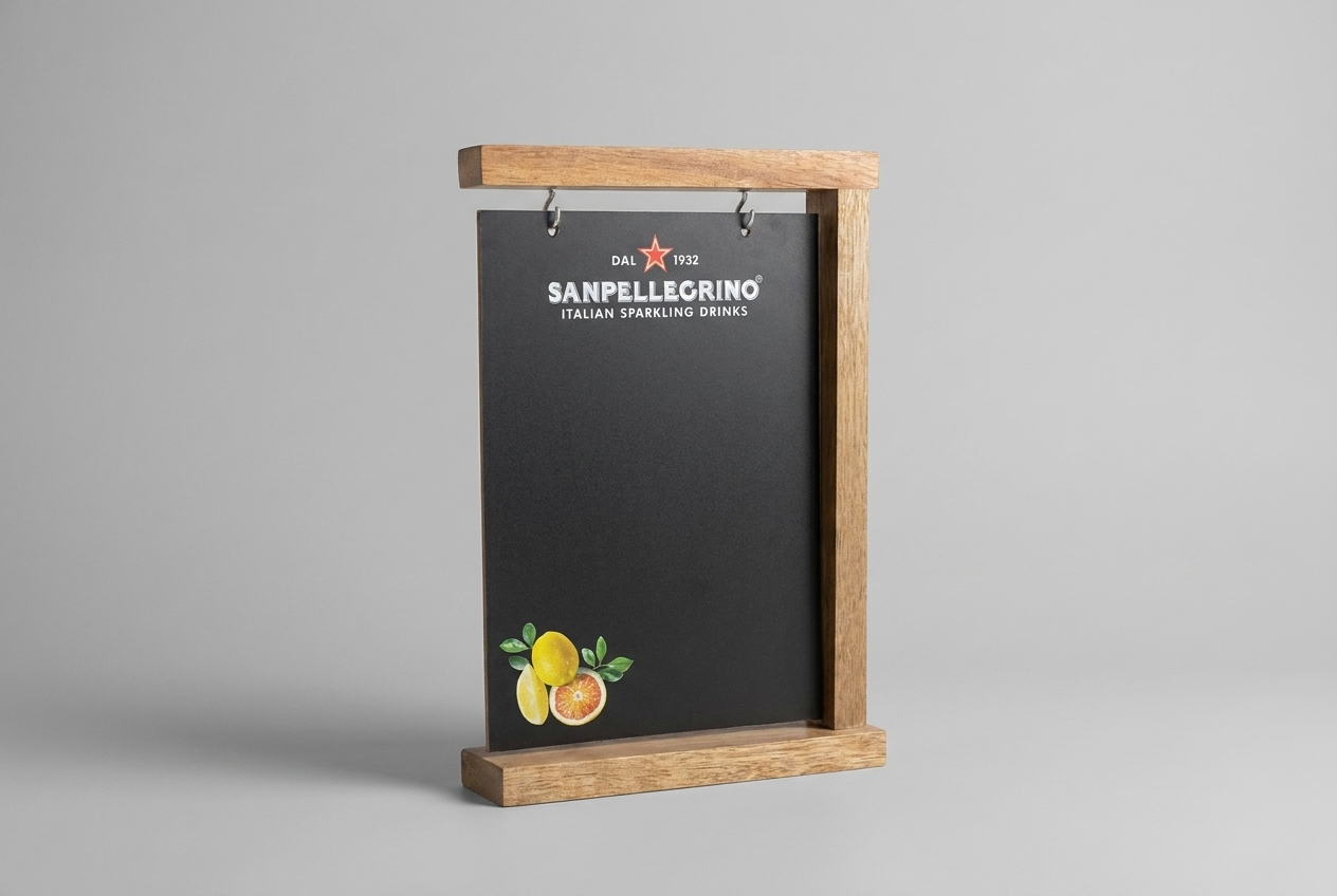 Sanpellegrino tabletop chalkboard