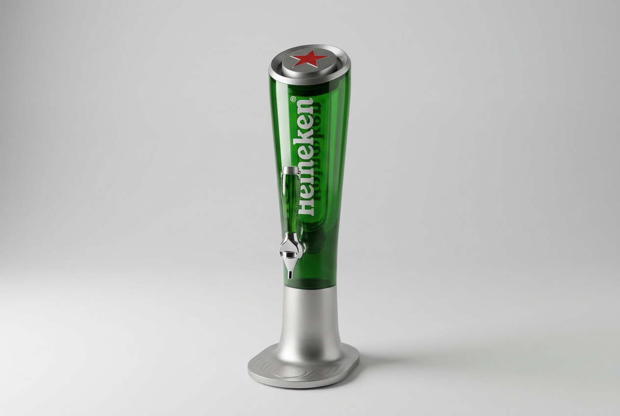 Heineken green beer tower