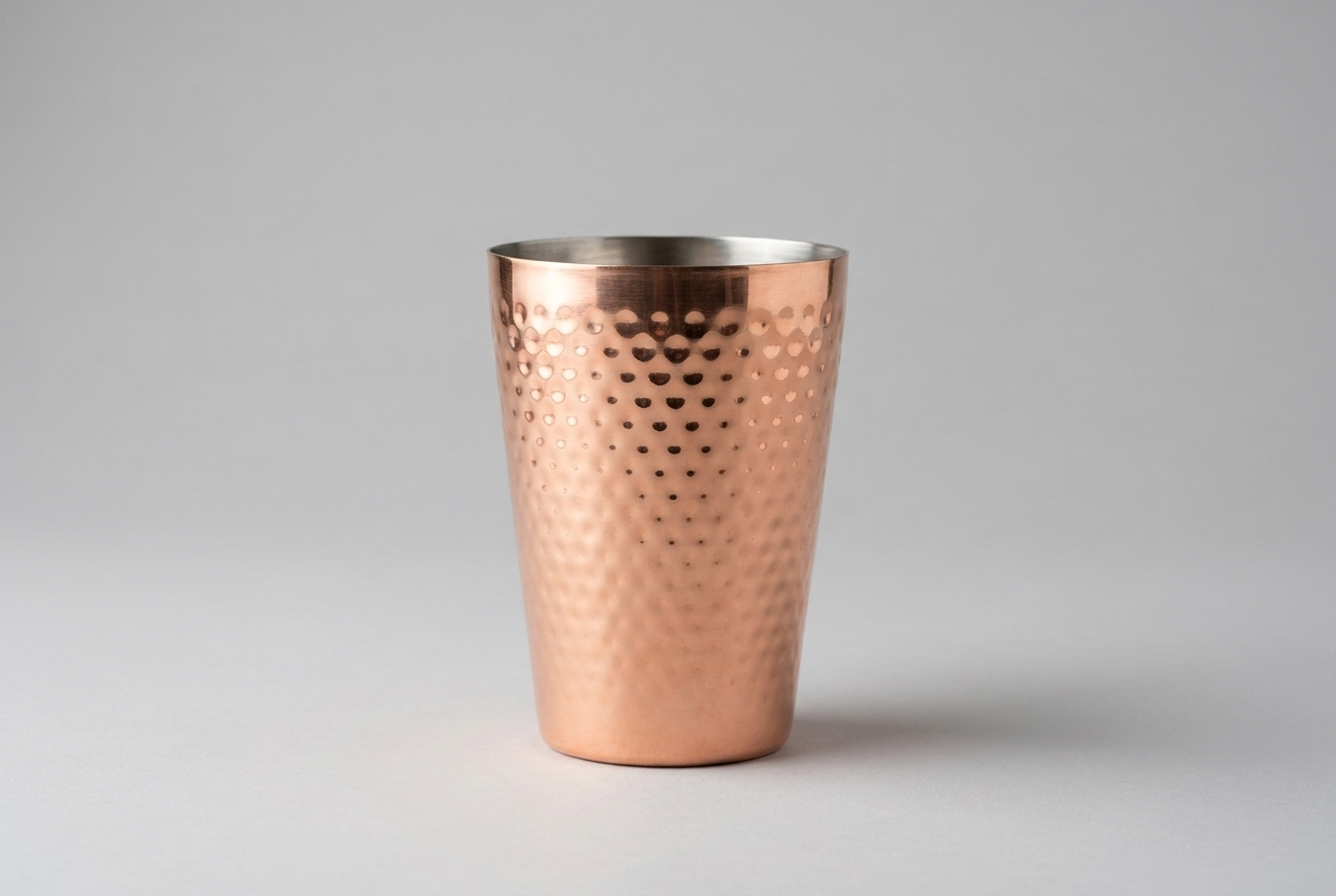 Copper hammered tumbler