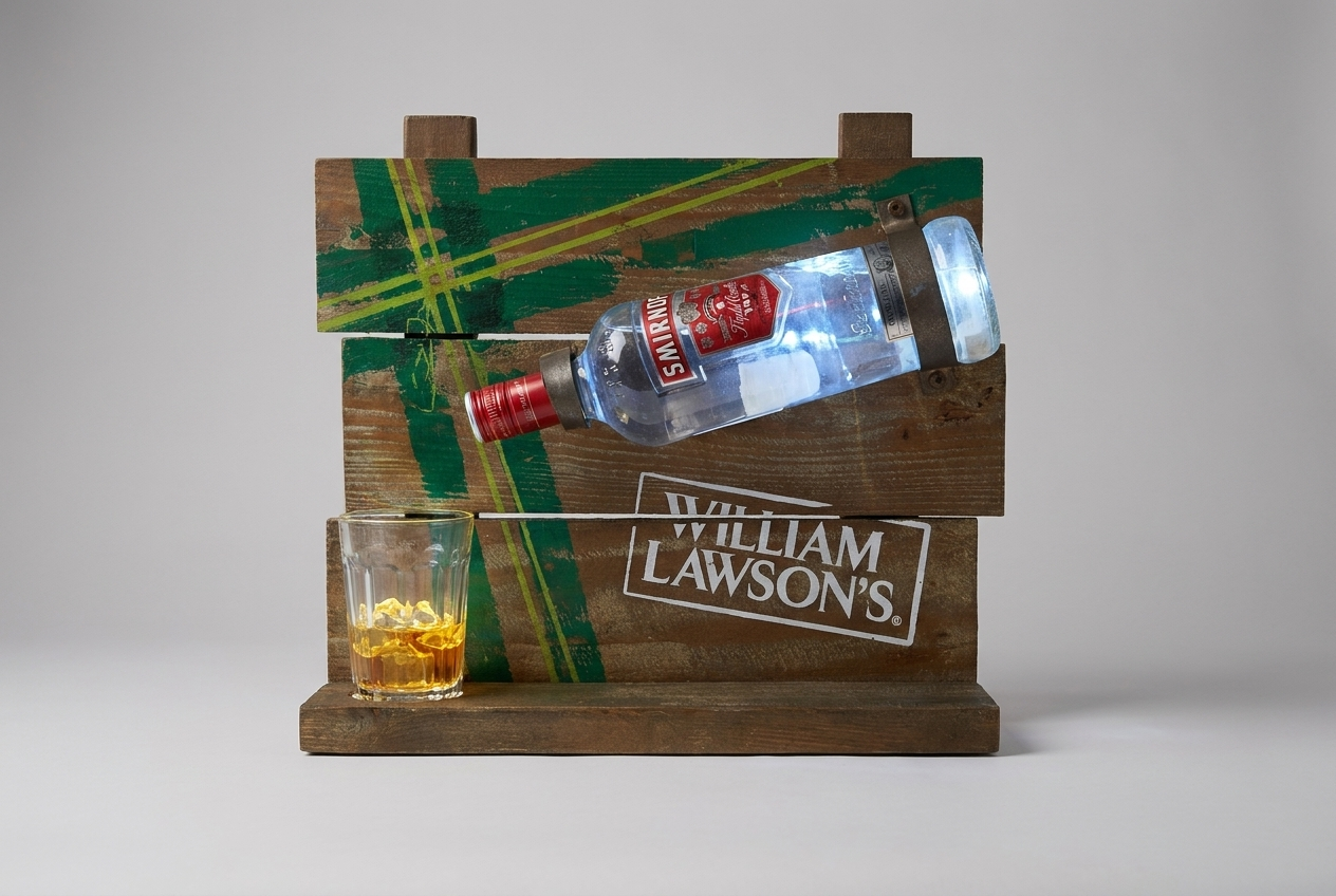 William Lawson's wooden crate bottle glorifier