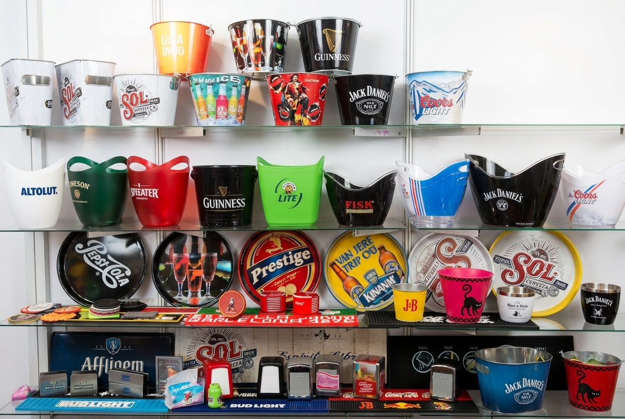 Ice bucket range shelf display