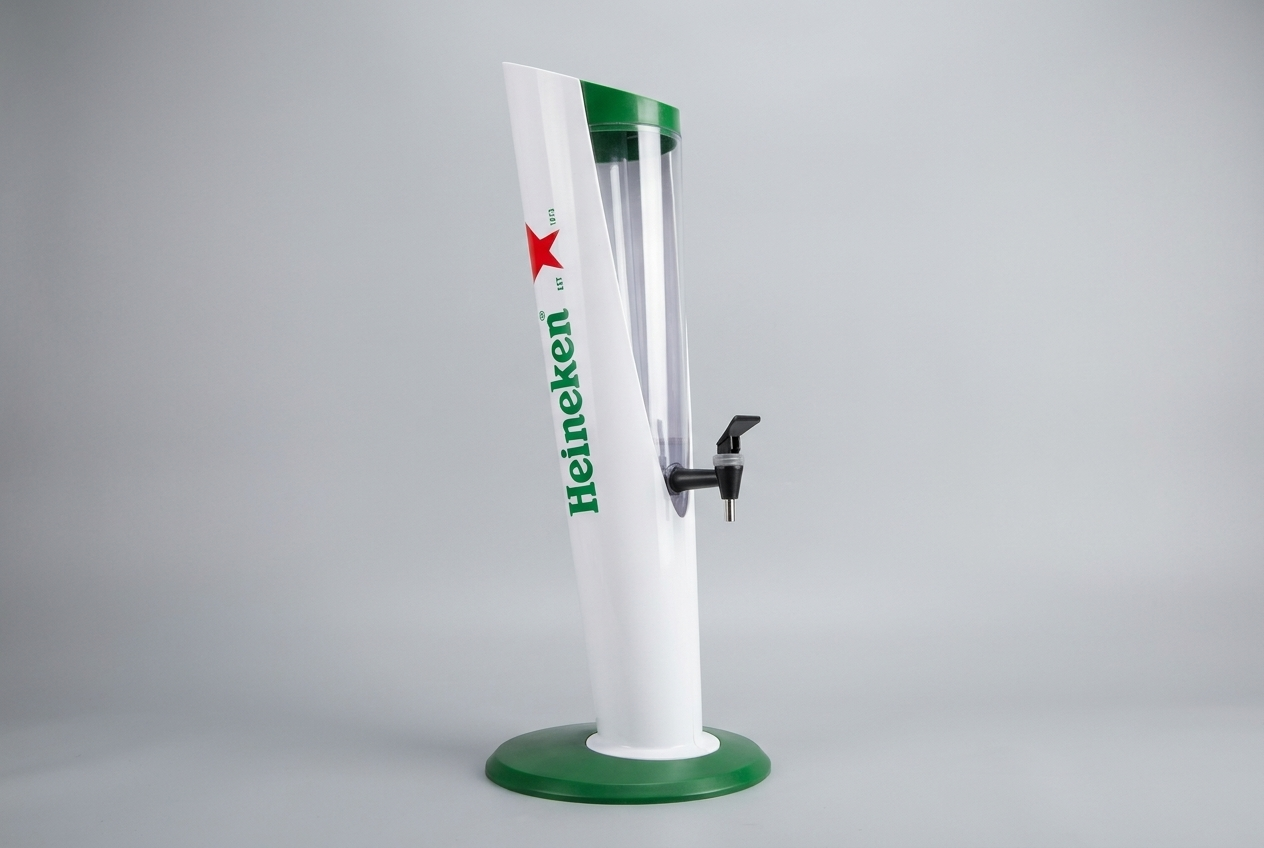 Heineken white beer tower dispenser