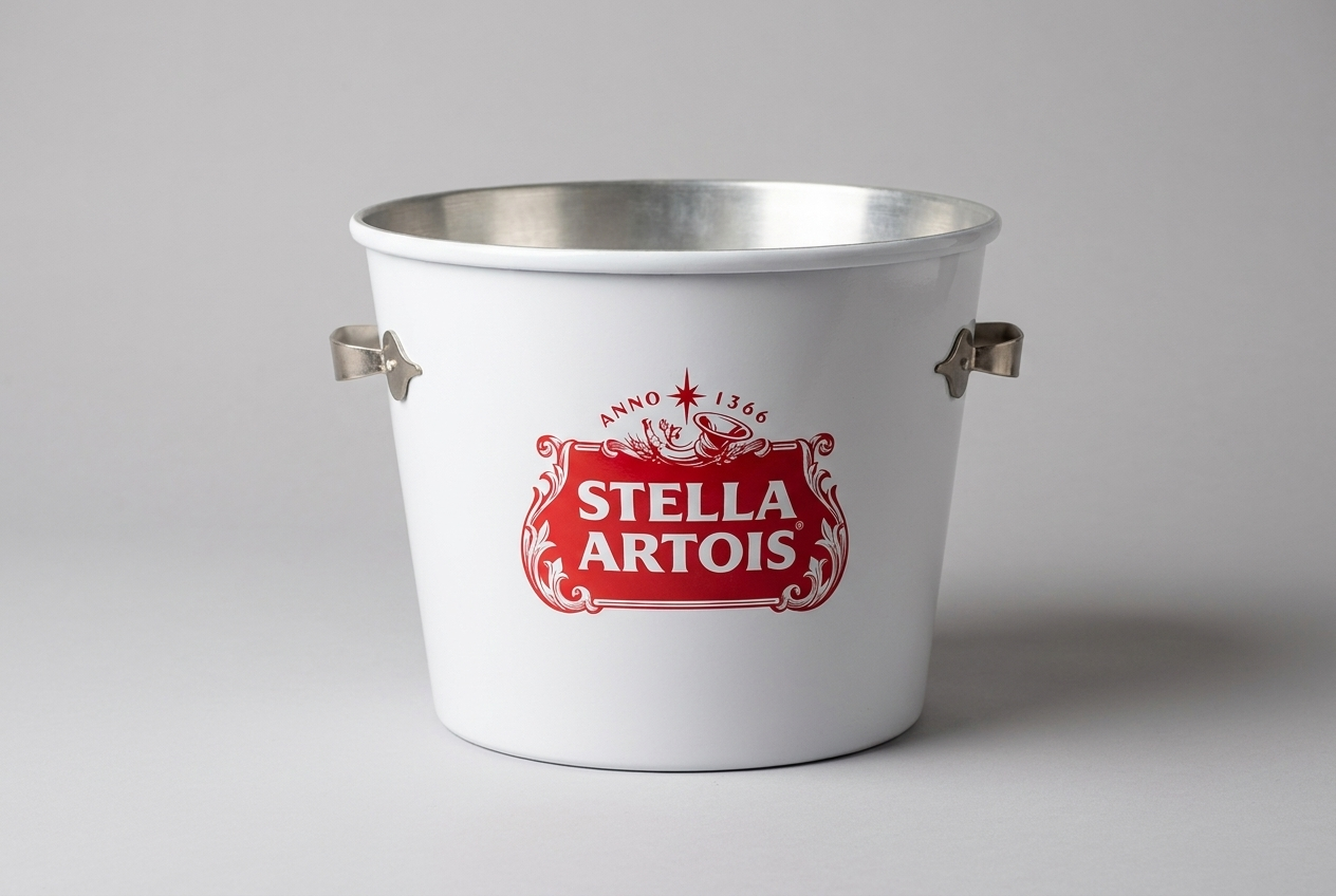 Stella Artois white ice bucket